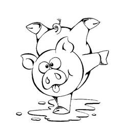 Coloring page: Pig (Animals) #3627 - Printable coloring pages