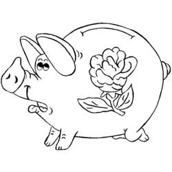 Coloring page: Pig (Animals) #3663 - Free Printable Coloring Pages