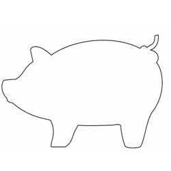 Coloring page: Pig (Animals) #3664 - Printable coloring pages