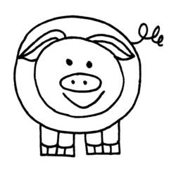 Coloring page: Pig (Animals) #3690 - Free Printable Coloring Pages