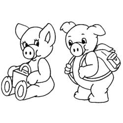 Coloring page: Pig (Animals) #3702 - Free Printable Coloring Pages