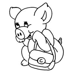Coloring page: Pig (Animals) #3723 - Free Printable Coloring Pages
