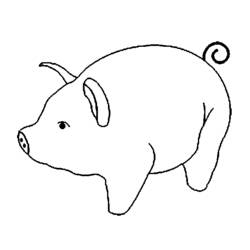 Coloring page: Pig (Animals) #3741 - Free Printable Coloring Pages