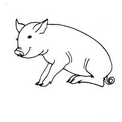 Coloring page: Pig (Animals) #3744 - Free Printable Coloring Pages