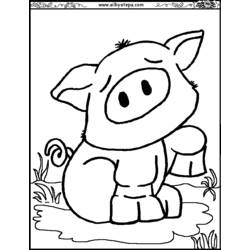 Coloring page: Pig (Animals) #3749 - Free Printable Coloring Pages