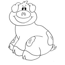 Coloring page: Pig (Animals) #3767 - Free Printable Coloring Pages
