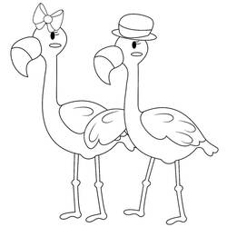 Coloring pages: Pink Flamingo - Free Printable Coloring Pages