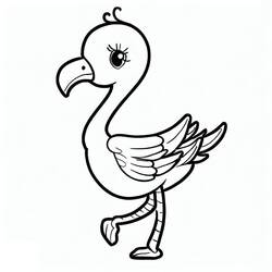 Coloring page: Pink Flamingo (Animals) #198779 - Free Printable Coloring Pages