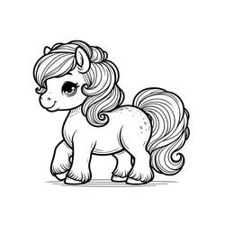 Pony (Animals) coloring page #210312 to print and color
