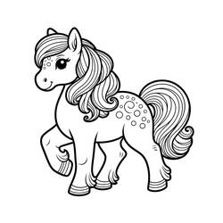 Pony (Animals) coloring page #210314 to print and color
