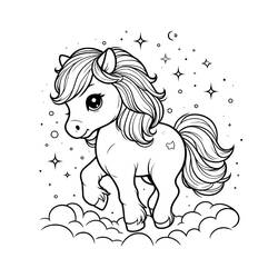 Pony (Animals) coloring page #210315 to print and color