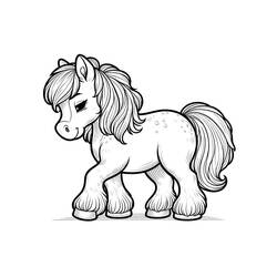 Pony (Animals) coloring page #210316 to print and color