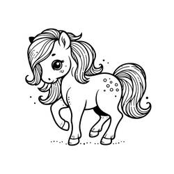 Pony (Animals) coloring page #210318 to print and color