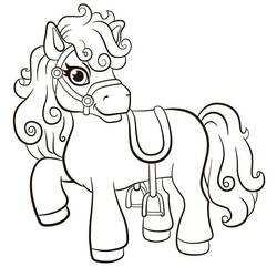 Pony (Animals) coloring page #210323 to print and color