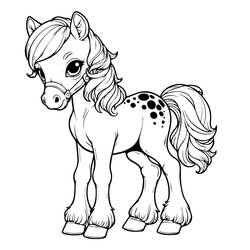 Pony (Animals) coloring page #214225 to print and color