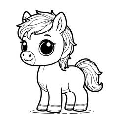 Pony (Animals) coloring page #214233 to print and color
