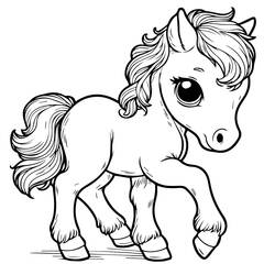 Pony (Animals) coloring page #214244 to print and color