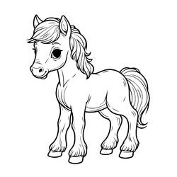 Pony (Animals) coloring page #214245 to print and color
