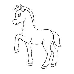Pony (Animals) coloring page #214247 to print and color