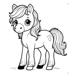 Pony (Animals) coloring page #214248 to print and color