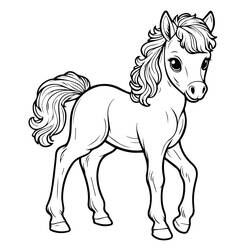 Pony (Animals) coloring page #214250 to print and color
