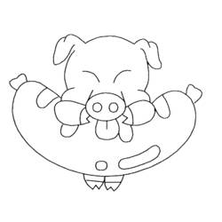 Coloring page: Pork (Animals) #17695 - Printable coloring pages