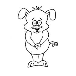 Coloring page: Pork (Animals) #17807 - Free Printable Coloring Pages