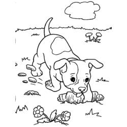 Coloring page: Puppy (Animals) #2896 - Free Printable Coloring Pages