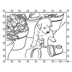 Coloring page: Puppy (Animals) #3011 - Printable coloring pages