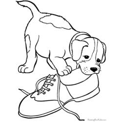 Coloring page: Puppy (Animals) #3024 - Free Printable Coloring Pages