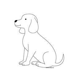 Coloring pages: Puppy - Printable Coloring Pages