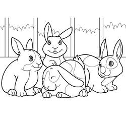 Rabbit (Animals) coloring page #177171 to print and color