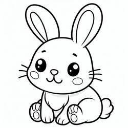 Rabbit (Animals) coloring page #216899 to print and color