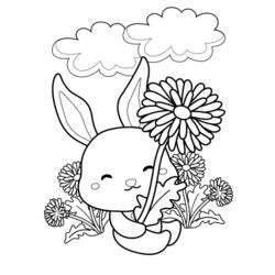 Rabbit (Animals) coloring page #216907 to print and color