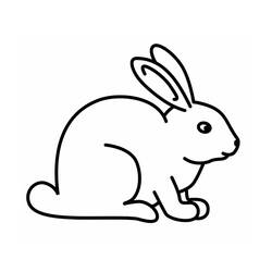 Coloring page: Rabbit (Animals) #9500 - Printable coloring pages