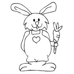 Coloring page: Rabbit (Animals) #9516 - Printable coloring pages
