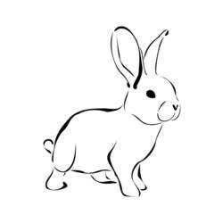 Coloring page: Rabbit (Animals) #9528 - Free Printable Coloring Pages