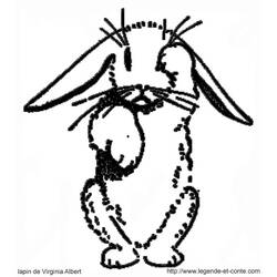 Coloring page: Rabbit (Animals) #9691 - Free Printable Coloring Pages