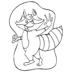 Coloring page: Raccoon (Animals) #19999 - Printable coloring pages