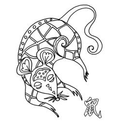 Coloring page: Rat (Animals) #15225 - Printable coloring pages
