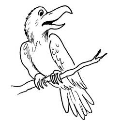 Coloring page: Raven (Animals) #4292 - Printable coloring pages