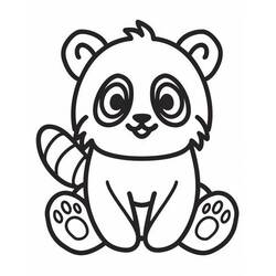 Red Panda (Animals) coloring page #212039 to print and color