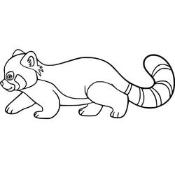 Red Panda (Animals) coloring page #212044 to print and color