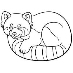 Red Panda (Animals) coloring page #212060 to print and color