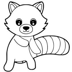 Red Panda (Animals) coloring page #212063 to print and color
