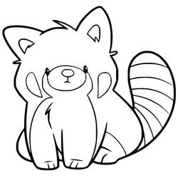 Red Panda (Animals) coloring page #212072 to print and color