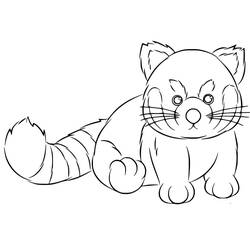 Red Panda (Animals) coloring page #212075 to print and color