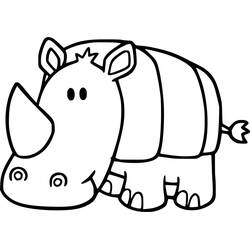 Coloring page: Rhinoceros (Animals) #206642 - Free Printable Coloring Pages