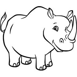 Coloring page: Rhinoceros (Animals) #206643 - Free Printable Coloring Pages
