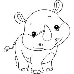 Coloring page: Rhinoceros (Animals) #206646 - Free Printable Coloring Pages